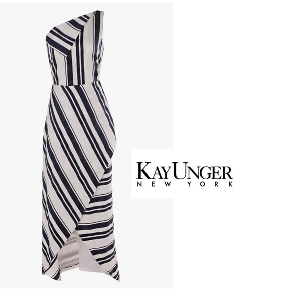 KAY UNGER One-Shoulder Cross Front Maxi Dress - Picture 8 of 16